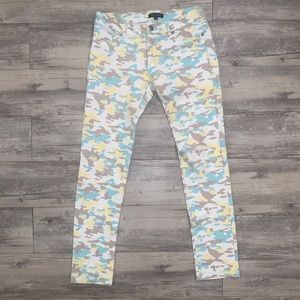 Pastel Camo Jeggings ( grey, light yellow, green)
